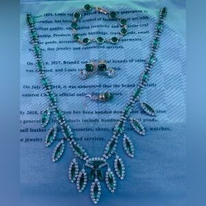 diamond and emerald inspired jewelry set(From Abandoned Storage Unit)
